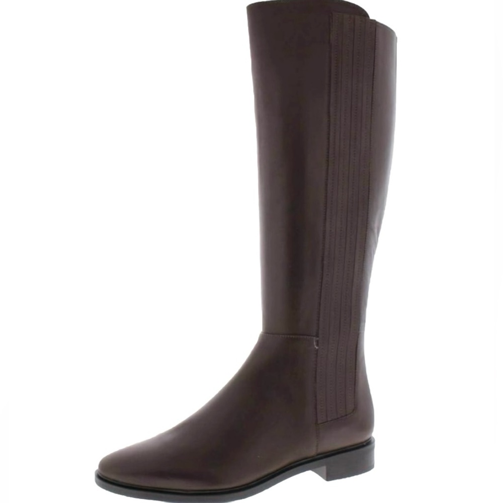 Calvin Klein Womens Finley Leather Closed Toe Knee High Brown Coffee Bean Size 5